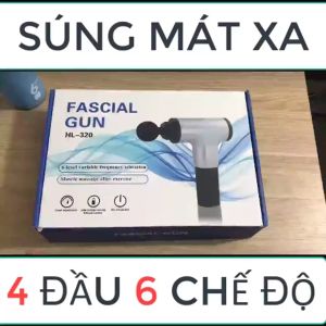 Súng Massage Cầm Tay 4 Đầu 6 Chế Độ Khác Nhau máy mát xa toàn thân