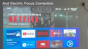 [SG Stock] 4K Smart Projector Home/Office use | Netflix Youtube Disney Plus pre-installed | Auto Focus + Auto Keystone