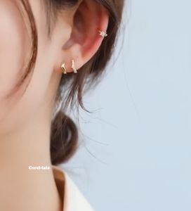 Bông tai nữ bạc tròn Cerci Ovalflowier mạ vàng đính đá hình hoa siêu dễ thương địu đà G113| Khuyên tai nữ Cercilala