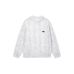 YUEZHONGWEI | French Hollow Out Hole Round Neck Ice Silk Knitted Sun Protection Cover Up Women Summer Thin Loose Air Conditioning Top