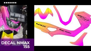Desain Stiker Decal Motor Elegan: Stiker Pelangi untuk Nmax