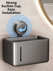 Hourleey | Suction Wall Mounted Tissue Holder No Drilling Required