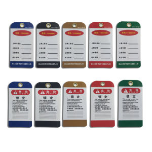 Danger Warning Labels Safety Lock Tags Black PVC Warning Plaques for Locking And Tagging Hazardous Materials Logistics Packaging