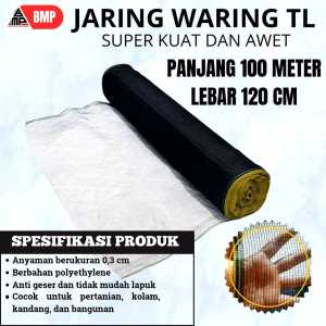 Waring Hitam 1 Roll panjang 100 Meter × Lebar 120 cm
