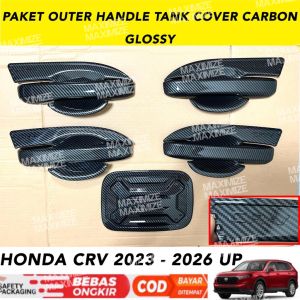 Paket Outer Handle Tank Cover Honda Crv 2023 2024 2025 2026 Carbon