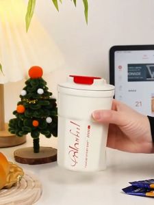 (SG Seller) 316 Coffee Thermos Cup Portable Simple Stainless Steel Vaccum Flask Thermal Cup Leak-Proof Keep Cold Or Hot Portable Mug