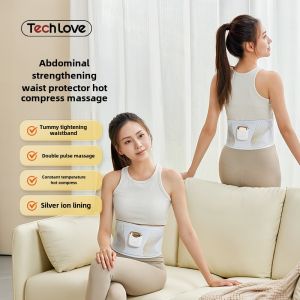 Techlove Waist Massager Efficient Body Shaping Sweat Inducing Sports Waist Belt Effective Abdomen Fitness Electric Waist Band