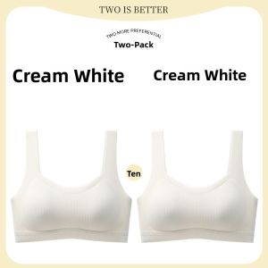 miiow | Ice Silk Strap Vest Womens Backless Seamless Bra Pad Summer 2025 Fashion Nylon Spandex Short Length Versatile Style MiiOW Cat Person