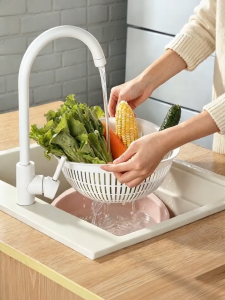 Double layer drain basket plastic kitchen multifunctional drop resistant washable vegetable filter basket drain basin