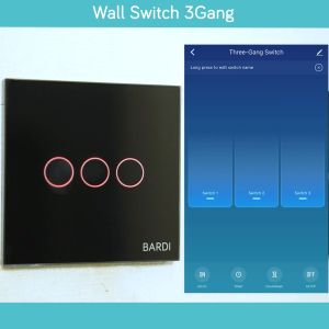 BARDI Smart Wall Switch EU3 Gang HITAM: Pengenalan & Fitur