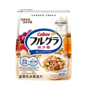 Low-Sugar Nutritious Calbee Karubi Mixed Fruit Cereal Instant Breakfast Grain Oats Snack Japanese Import 450g Bag