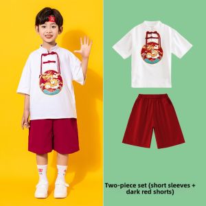 YUZHOUTUO | Kids Chinese Style Sports Day Cheerleading Performance Costume