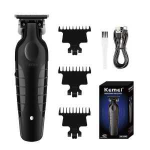 Kemei | Máy Cắt Tóc Chuyên Nghiệp Kemei KM-2299 Cho Nam Sạc Nhanh USB Không Dây Có Thể Sạc Lại Kèm 3-4 Đầu Cắt.