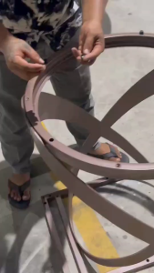 โต๊ะอาหารกลมท็อปหินเทียม 2 ชั้น หมุนได้ 360 องศา สีชาแนล (โต๊ะเท่านั้น)