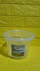 2 pcs. /Set – Premium Quality (FUHO Flower Pot) Transparent Hard Clear Plastic Pot (Ht. 5 Inches Opening 7 inches) Plus FREE 1 Pc. 2 to 3 leaves Philodendron or Pothos cutting randomly picked by Seller