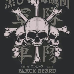 Tshirt Kaos Pria Distro Series Anime One Piece Branded Katun 24s Guntai Cloth GT BlackBeard