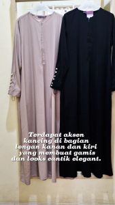 Elzatta Gamis Lengan Kancing Baju muslim syari dress terbaru elzatta