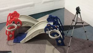 สไลเดอร์ กระดานลื่น สไลเดอร์เด็ก รุ่นหมี มีห่วงบาส ลูกบาส A2