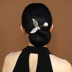 Fishtail Pearl Magic Twist Clip Octagonal Hair Tool Temperament Ball Head Lazy Hair Clip Female Back Head Spoon Headwear