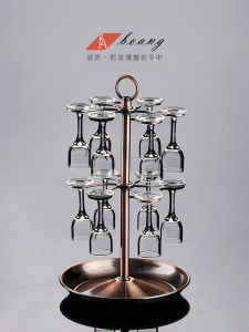 Creative Chinese Style Crystal Glass High Foot White Wine Cup Set Small Home Use Pouring Cup One Mouth Cup Six Piece Set