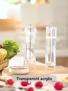 Acrylic Grinder Clear Ceramic Pepper Mill Manual Crusher Kitchen Tool