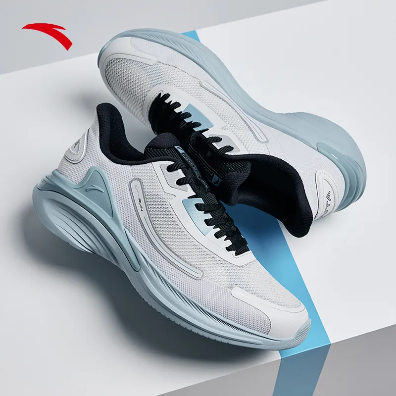 ANTA Men Lightweight CITY Running Shoes Sand Grey/Thin Blue