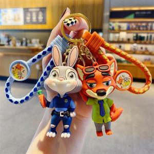 JIXIN | Cute Cartoon Rabbit and Fox Keychain Pendant