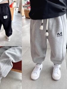 หลวม Cuffed กางเกง For Boys ฤดูใบไม้ผลิ ฤดูใบไม้ร่วง New ทันสมัย Childrens Outdoor กางเกงวอร์ม Baby ผ้าฝ้าย Blend ลำลอง กางเกงขายาว