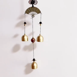 CANAMEK HH Cici Shop โบราณโมบายกระดิ่งลมทองแดงลานสวนกลางแจ้งของแต่งบ้านกระดิ่งลมโลหะโมบายกระดิ่งลม