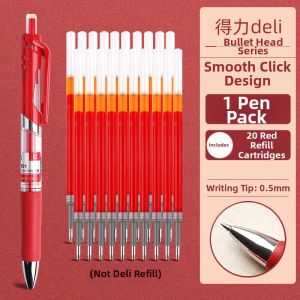 deli | Correction Grading Pen 0.5mm Red Click Gel Pen