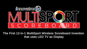 1Electronics 13-in-1 +1 Pickleball MultiSport Wireless Scoreboard | 14 Dedicated Sport Scoring System | Use regular TV as Display – TV NOT Included  - 1Year Warranty