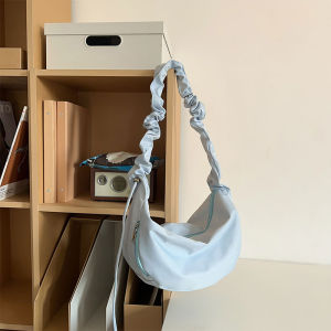 Waterproof Dumpling Shaped Crossbody Bag for Women Spring 2025 New Style Commuter Shoulder Bag Nylon Material Zipper Closure