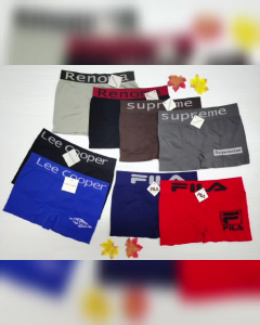 3 HELAI 1 SET BOXER LELAKI YANG BERGETAH FREE SIZE (27-3 Inch)