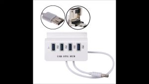 Bộ chia 4 Cổng USB OTG HUB với Dock cho điện thoại thông minh & Máy Tính cao cấp