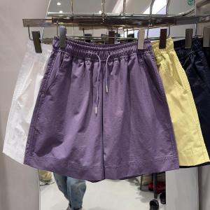 Quần Short Ống Rộng Màu Tím Co Giãn Thời Trang Mùa Hè Cho Nữ Quần Ống Rộng Dáng Chữ a Cạp Chun Giản Dị Đa Năng Cỡ Nhỏ