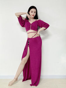 Belly Dance Dress Training Suit Oriental Dance Temperament Middle Sleeve Beginner