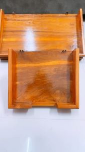 หิ้งพระไม้สักแท้100% แบบขอบข้างทึบหนา (หิ้งบัวขอบทึบหนา) ขนาด 30-60-70ซม ใช้ไม้สักแท้ทั้งอันงานสวยมากแข็งแรง