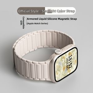Uhada | Armored Magnetic Loop New Light Pink Band iWatch S11/S12