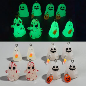 3 Halloween 3D Ma Quyến Rũ Nhựa Phát Sáng Trong Bóng Tối Ma Quái Mặt Dây Chuyền Cho DIY Trang Sức Làm Móc Khóa Bông Tai Vòng Cổ Phụ Kiện