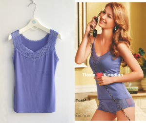 Wide Shoulder Strap Modal Vest Womens Small V Neck Fashion Tape Inner Wear Lace Sling Work Clothing Solid Color Underwear Top