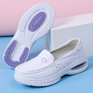 New Comfortable Nurse Shoes Womens Soft Bottom Breathable Doctor Work Shoes Thick Bottom Anti-slip Flat Bottom Medical Shoes