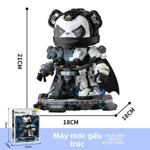 WEIJI | Mô Hình Đồ Chơi Xây Dựng Gấu Trúc Cơ Khí Chất Lượng Cao