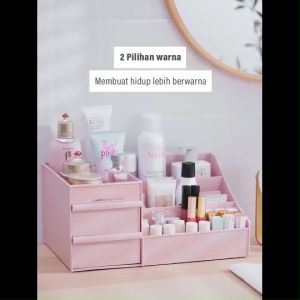 RAK KOSMETIK 2 LACI MULTIFUNGSI / KOTAK KOSMETIK PERHIASAN / RAK MAKE UP 2 LACI
