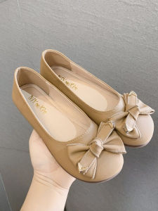 Spring Autumn Fairy Knot Slip-On Flats Womens Shoes Fashionable Trendy Sweet Style Casual Rubber Sole Flat Heel Shoes
