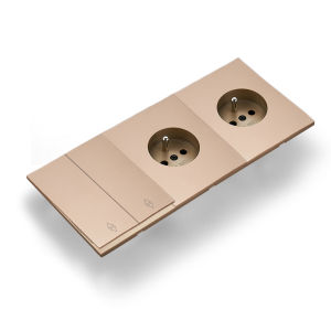 Skin Sensation France Embedded Integrated Panel Rocker Switch Button Light Switch Wall Socket DIY Combination Power Sockets Home