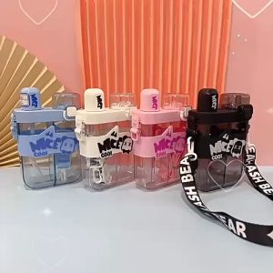 Botol Minum Duet Anak 2 in 1 Couple Bottle 620 ml Nice Cool Bear HPTS
