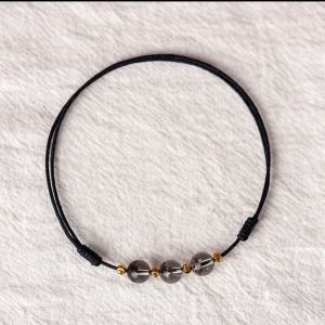 Green Ghost Crystal Bracelets Womens Red Rope Simple Woven Natural Crystal Bracelets Couples Foot Chains Friends Pair