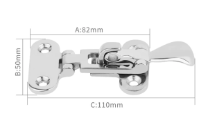 Stainless Steel Lockable Clamp Locker Hatch Marine Hardware Boat Shackle Accessories Locker Hatch Deck Lock