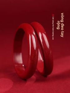 Vòng Tay Đá Nguyên Khối Màu Đỏ Tự Nhiên Rộng Rãi Cao Cấp Vòng Tay Mẹ Vòng Tay May Mắn Năm Sinh Vòng Tay Thời Trang Phong Cách Dân Tộc