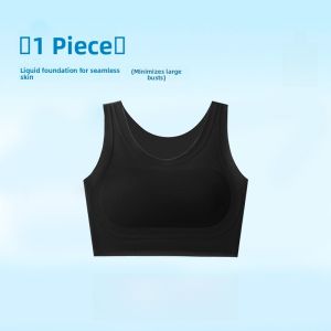 Miiow | Ice Silk Backless Vest Womens Summer Base Layer Top With Chest Pad Suitable For Suit Inner Wear And Coverage Of Side Breast
